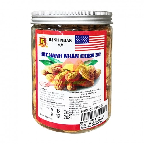 Hạt hanh nhân bóc vỏ 500g 